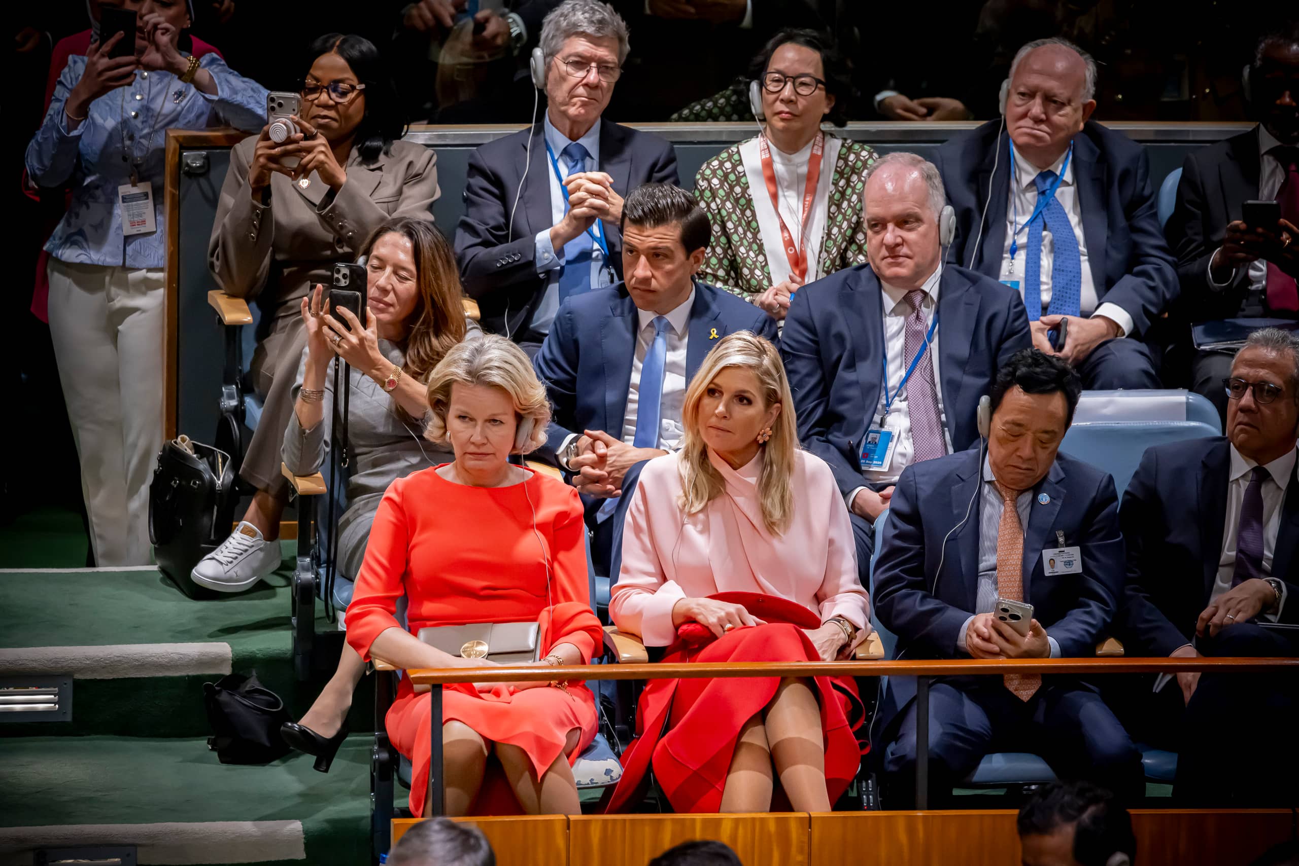 Queen Máxima (UNSGSA) and Queen Mathilde at the opening of the High-Level General Debate