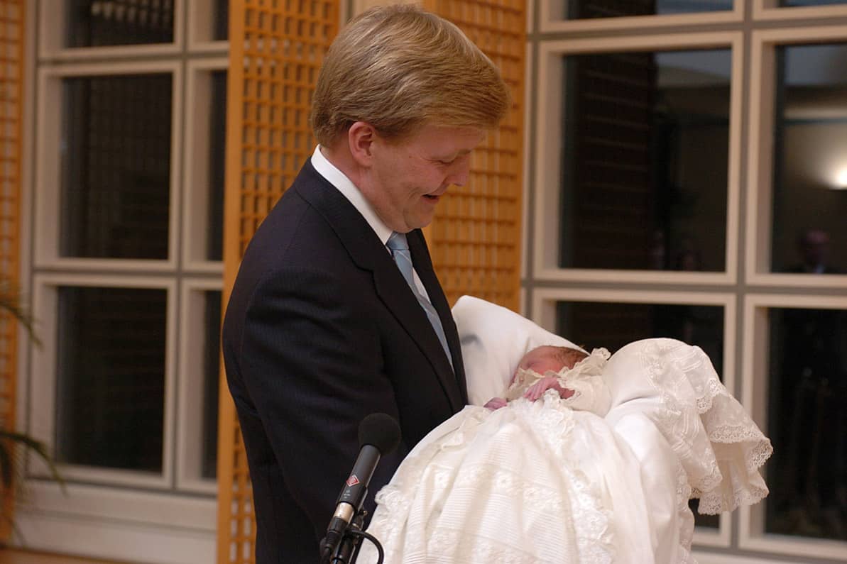 King Willem-Alexander with his daughter Princess Catharina-Amalia